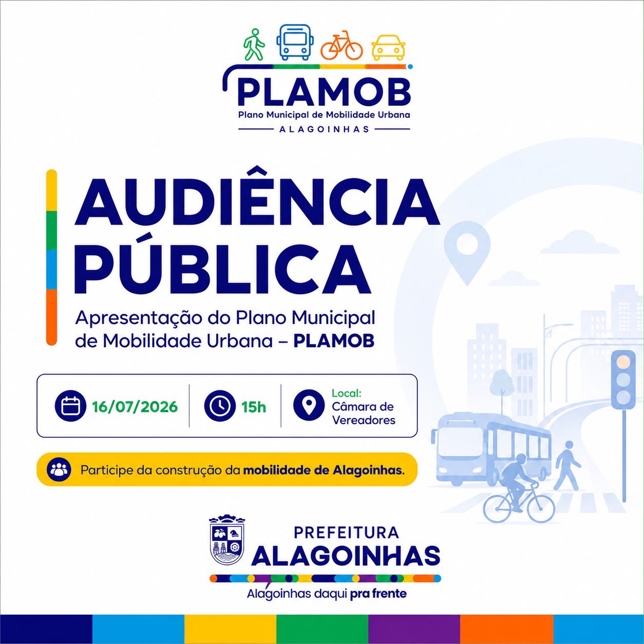 Prefeitura de Alagoinhas realiza audiência pública para apresentação do Plano Municipal de Mobilidade Urbana