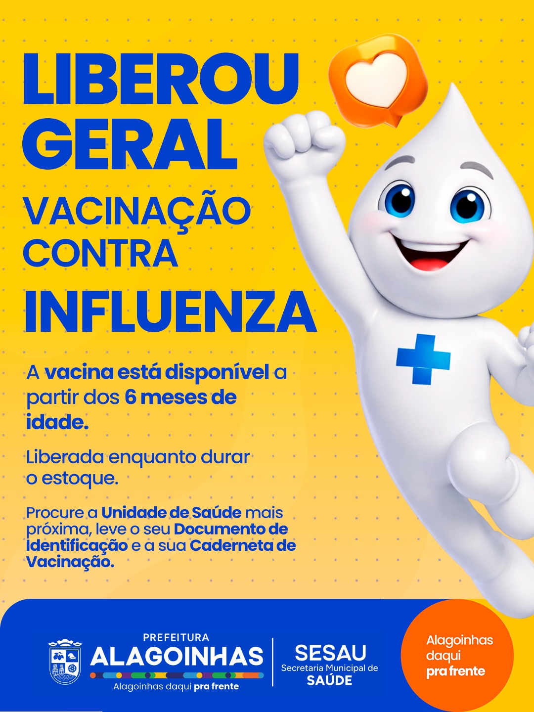 Alagoinhas amplia vacinação contra a Influenza para toda a população a partir dos 6 meses